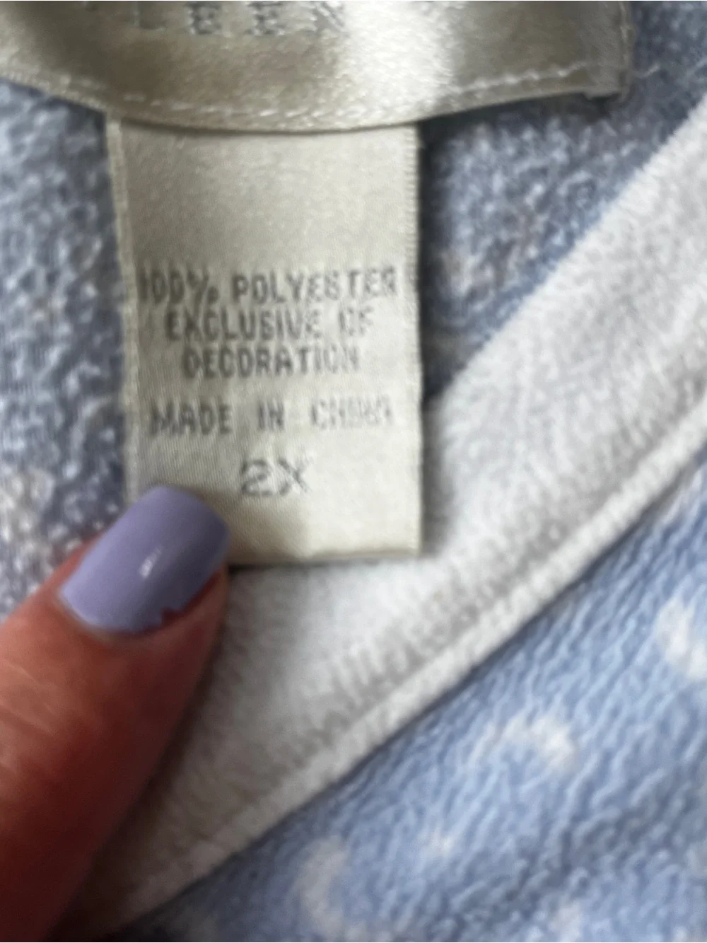 Eileen West Light Blue Microfleece Pajama Set